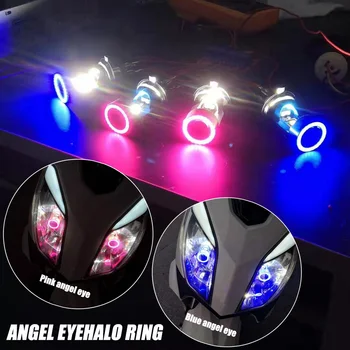 12/24V Angel Eye Blue/Pink H4 LED Motorcycle Headlight Ba20d HS1 H6 Scooter Motorbike Headlamp Light Bulb DRL Accessories
12/24V Angel Eye Blue/Pink H4 LED Motorcycle Headlight Ba20d HS1 H6 Scooter Motorbike Headlamp Light Bulb DRL Accessories