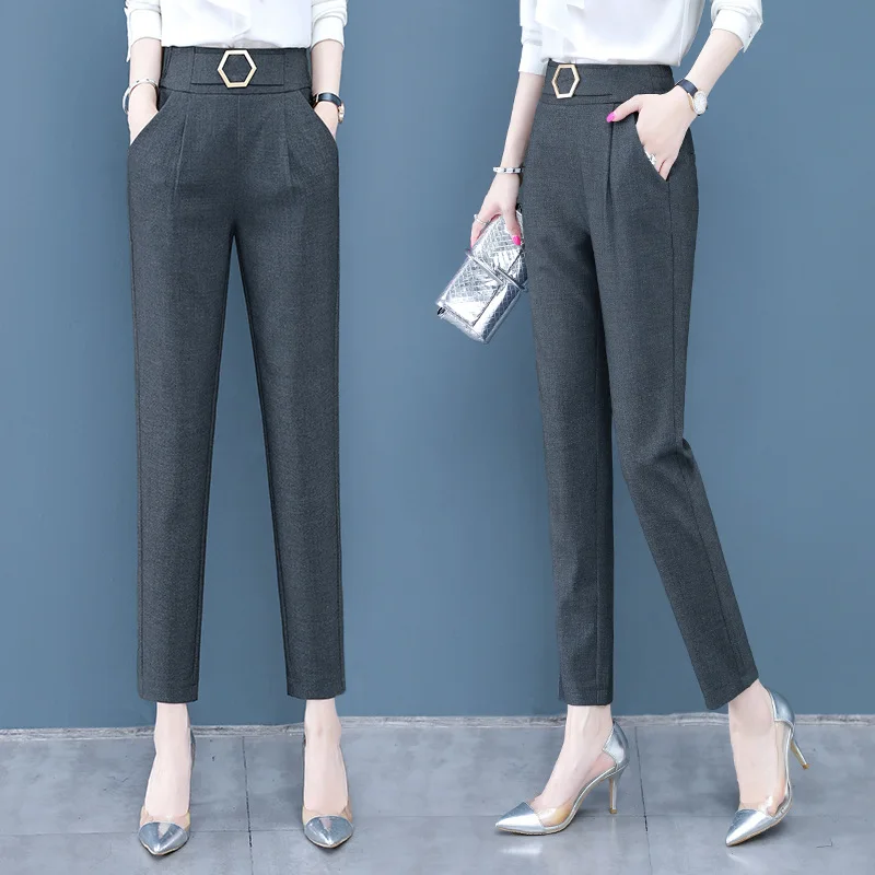 Pants Female Spring and Autumn 2020 New Style Slimming Versatile Skinny Vocational Pants Loose Straight Autumn Harem Pants Summe
Pants Female Spring and Autumn 2020 New Style Slimming Versatile Skinny Vocational Pants Loose Straight Autumn Harem Pants Summe