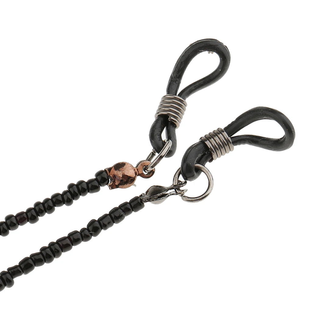 Fashion Black Beads Long Glasses Chain Eyeglasses Lanyard Cord Neck Spectacles Holder Anti-slip Reading Glasses Strap Rope Fashion Black Beads Long Glasses Chain Eyeglasses Lanyard Cord Neck Spectacles Holder Anti-slip Reading Glasses Strap Rope