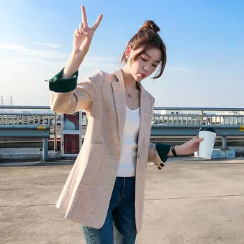 Korean Brief Suit Jacket Female 2019 Autumn British Loose Retro Blazers Pocket Coat With Button Veste Femme Casual Blazer AA5243
Korean Brief Suit Jacket Female 2019 Autumn British Loose Retro Blazers Pocket Coat With Button Veste Femme Casual Blazer AA5243