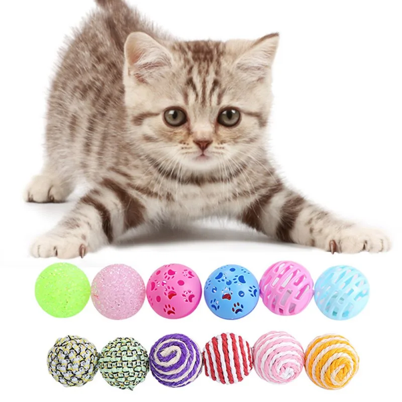 6 Pcs/lot Cat Interactive Toy Ball Toy with Small Bell Assorted Ball Toy Cat Scratch-resistant Exercise Toys Set Plastic Cat Toy Pet Supplies
6 Pcs/lot Cat Interactive Toy Ball Toy with Small Bell Assorted Ball Toy Cat Scratch-resistant Exercise Toys Set Plastic Cat Toy Pet Supplies