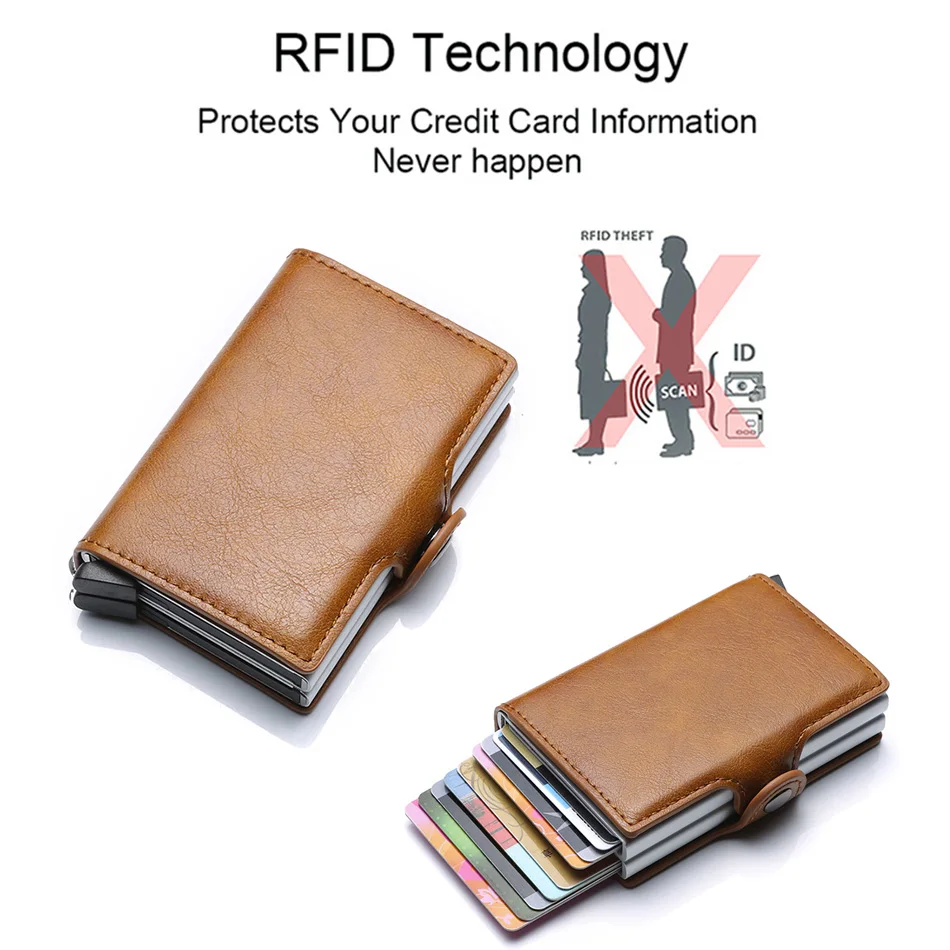 Carbon fibre leather wallet – gift presentation
