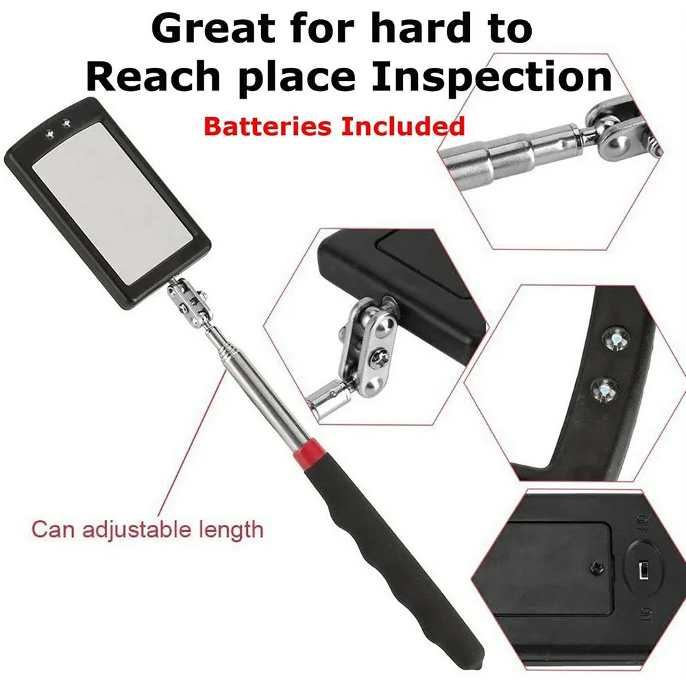 Anti-slide Handle Design Inspection Mirror LED Lighted Mechanic Telescoping Illuminate Swivel Extendable Hand Tool
Anti-slide Handle Design Inspection Mirror LED Lighted Mechanic Telescoping Illuminate Swivel Extendable Hand Tool