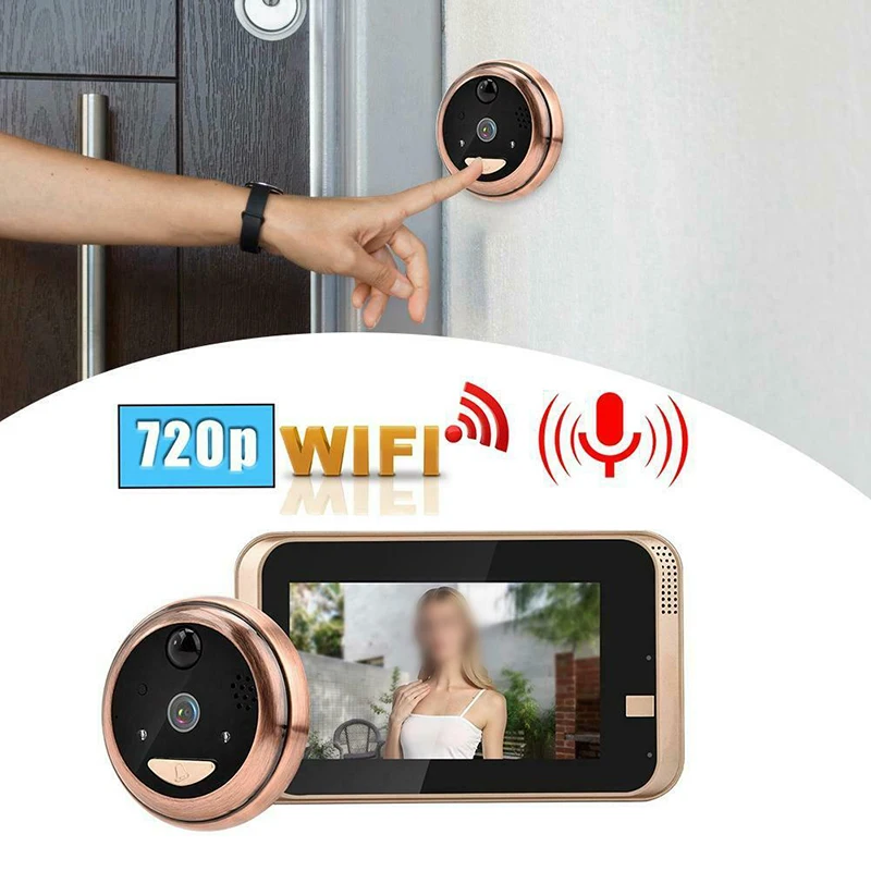 WiFi Wireless Video Door Bell Smart Home Monitoring Doorbell Night Vision Set Attachment Security And Protection
WiFi Wireless Video Door Bell Smart Home Monitoring Doorbell Night Vision Set Attachment Security And Protection