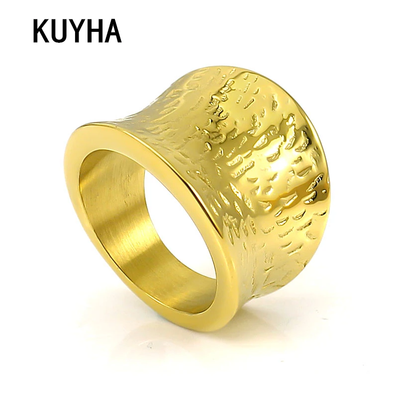 Classic Wide Finger Ring Vintage Jewelry Silver/Gold Color 316L Stainless Steel Wedding Women Men Irregular Ring
Classic Wide Finger Ring Vintage Jewelry Silver/Gold Color 316L Stainless Steel Wedding Women Men Irregular Ring
