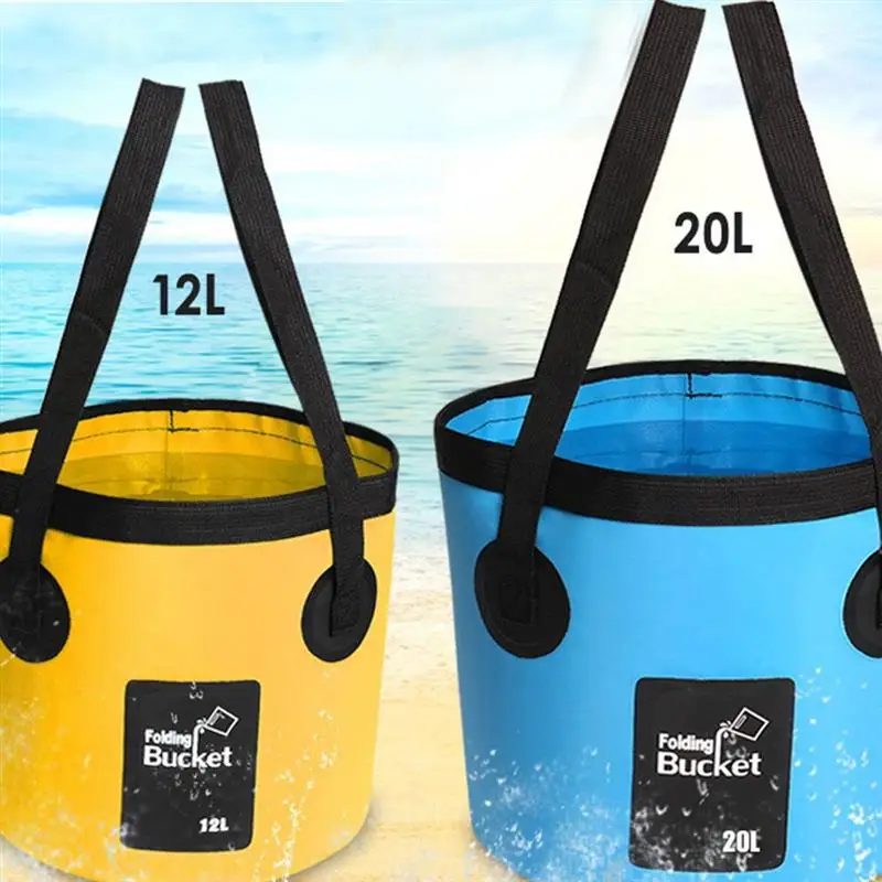 Details about   12/20L Collapsible Folding Bucket Beach Camping Fishing Waterproof Portable Bag
