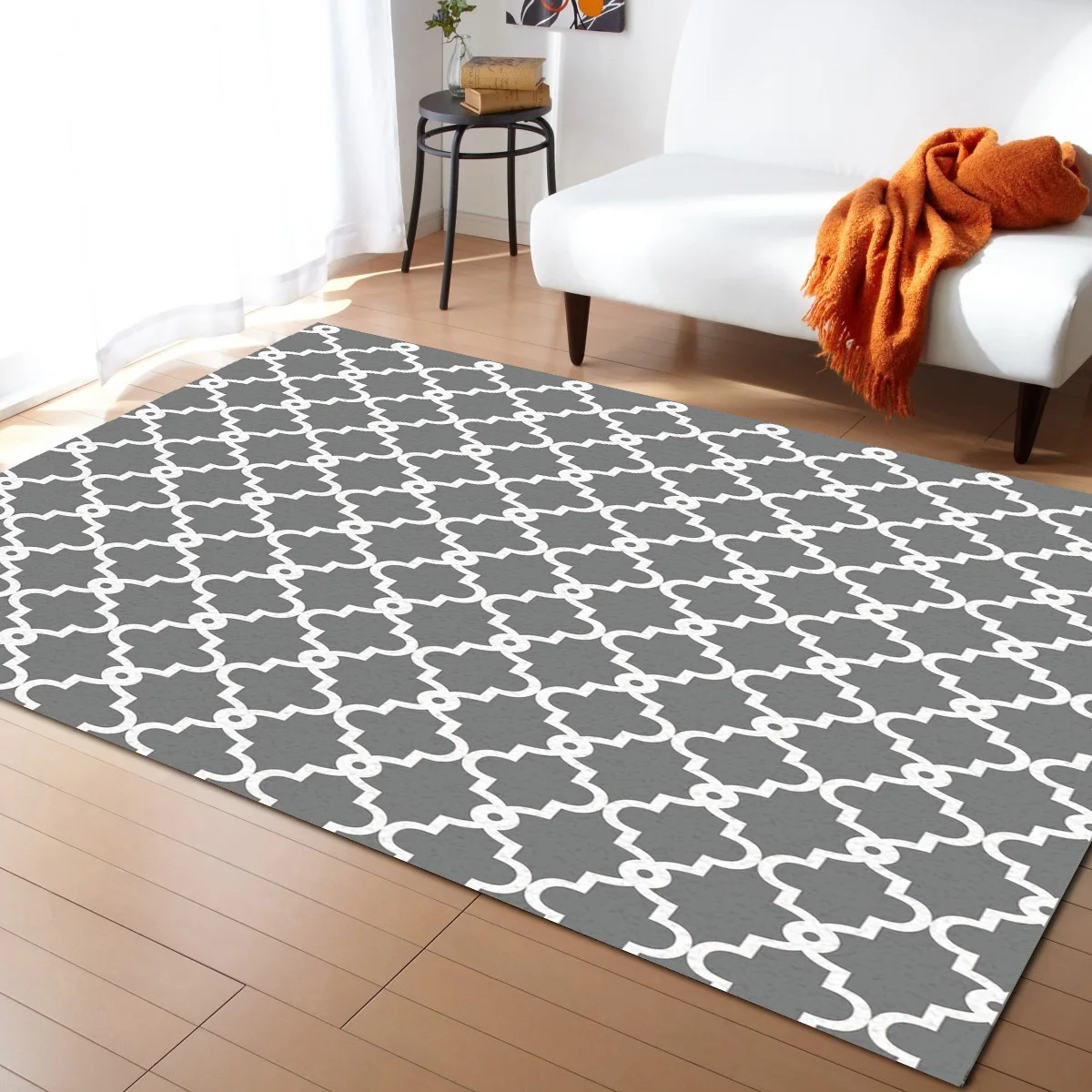 Geometric Grey and White Lattice Modern Carpets for living room Rugs Large Anti-slip Safety Carpet
Geometric Grey and White Lattice Modern Carpets for living room Rugs Large Anti-slip Safety Carpet