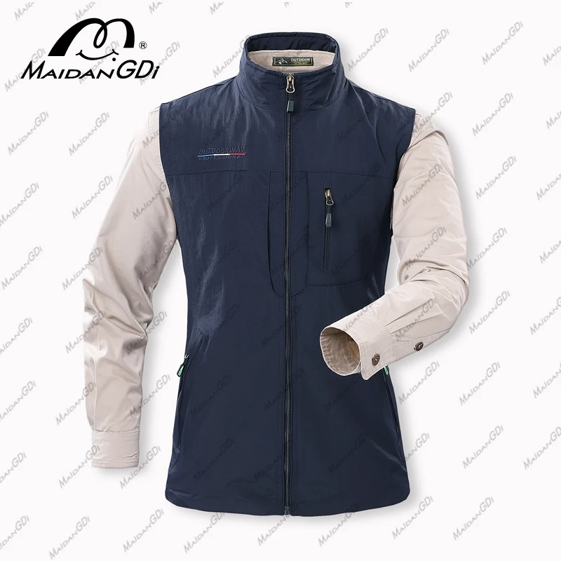 MAIDANGDI Men's Waistcoat Jackets Vest 2020 Summer New Solid Color Stand Collar Climbing Hiking Work Sleeveless With Pocket
MAIDANGDI Men's Waistcoat Jackets Vest 2020 Summer New Solid Color Stand Collar Climbing Hiking Work Sleeveless With Pocket