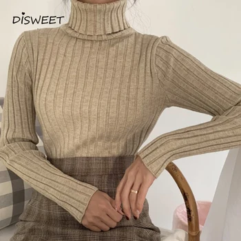 Simple High Collar Warm Sweater Women Fashion Solid Color Sleeve Thick Sweater Ladies Casual Striped Slim Warm Sweater Woman
Simple High Collar Warm Sweater Women Fashion Solid Color Sleeve Thick Sweater Ladies Casual Striped Slim Warm Sweater Woman