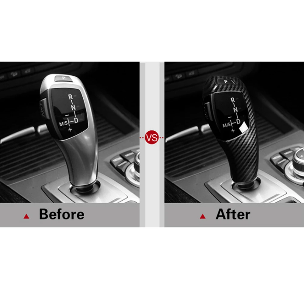 1x For BMW E60 E70 E71 5 Series X5- X6 ABS Carbon Fiber Gear Shift Knob Cover Trim Waterproof & Sunscreen Decorative Shell
1x For BMW E60 E70 E71 5 Series X5- X6 ABS Carbon Fiber Gear Shift Knob Cover Trim Waterproof & Sunscreen Decorative Shell