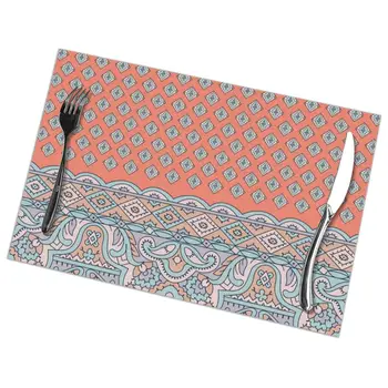 Table Mats Drink Coaster Table Placemats Paisley Pattern Coral Coffee Mug Cup Coasters 6 PCS Non-slip Pads 
Table Mats Drink Coaster Table Placemats Paisley Pattern Coral Coffee Mug Cup Coasters 6 PCS Non-slip Pads