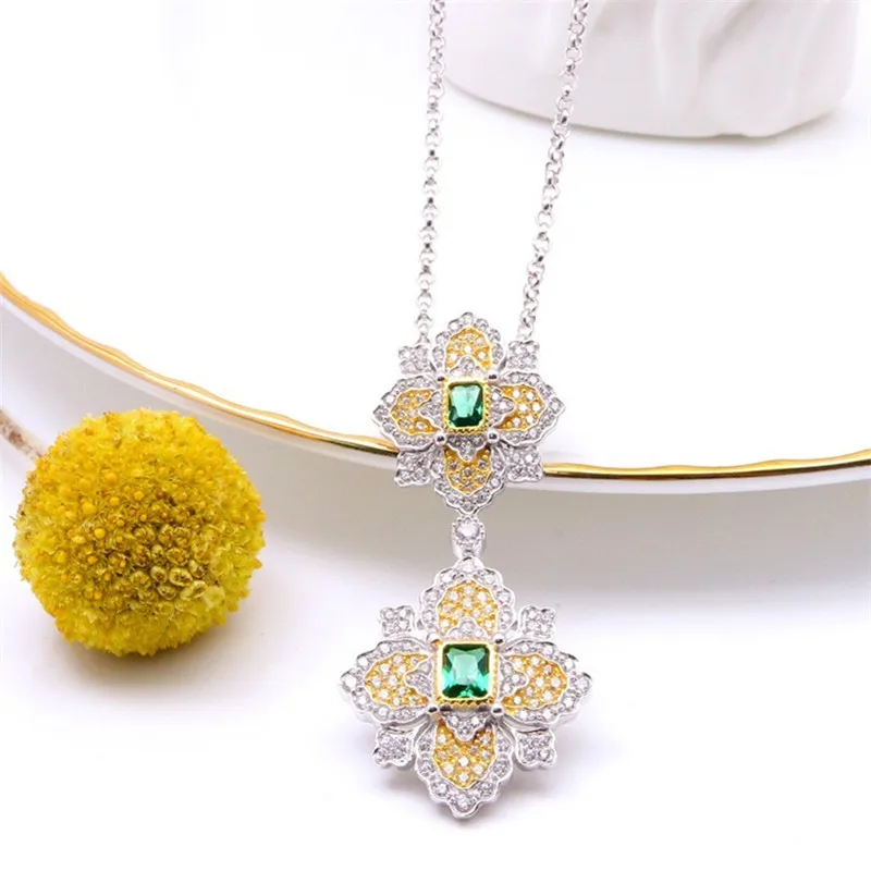 CMajor 925 Sterling Silver Two-tone Temperament Rhombus Necklace Sterling Silver Fine Jewelry Valentine's Day Gift for Women
CMajor 925 Sterling Silver Two-tone Temperament Rhombus Necklace Sterling Silver Fine Jewelry Valentine's Day Gift for Women