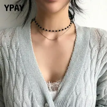 YPAY Black Agate Necklace for Women Ladies 100% Real Sterling Silver Double Layers Choker Necklaces Fine Jewelry Gifts YMN079
YPAY Black Agate Necklace for Women Ladies 100% Real Sterling Silver Double Layers Choker Necklaces Fine Jewelry Gifts YMN079