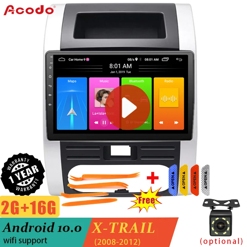 ACODO 2G RAM+16G ROM Android 10.0 Car Radio Multimedia Player For Nissan X-TRAIL 2008-2012 Qashqai Navigation GPS 2 din
ACODO 2G RAM+16G ROM Android 10.0 Car Radio Multimedia Player For Nissan X-TRAIL 2008-2012 Qashqai Navigation GPS 2 din