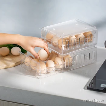 Drawer Type Egg Carton Storage Box Refrigerator Food Storage Box Organizer Fresh Box Egg Holder Stackable Kitchen Accessories
Drawer Type Egg Carton Storage Box Refrigerator Food Storage Box Organizer Fresh Box Egg Holder Stackable Kitchen Accessories