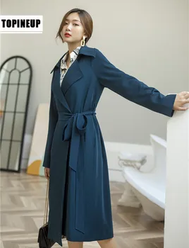 New Spring lady Long Cross Knee Slim Trench Coat with Belt fashion women trench coat
New Spring lady Long Cross Knee Slim Trench Coat with Belt fashion women trench coat