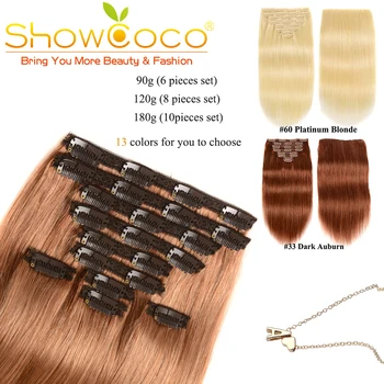 Showcoco Hair Extension Machine Remy Clip In Human Hair Extensions Korean Hair Clips Silky Straight Clip In Hair
Showcoco Hair Extension Machine Remy Clip In Human Hair Extensions Korean Hair Clips Silky Straight Clip In Hair