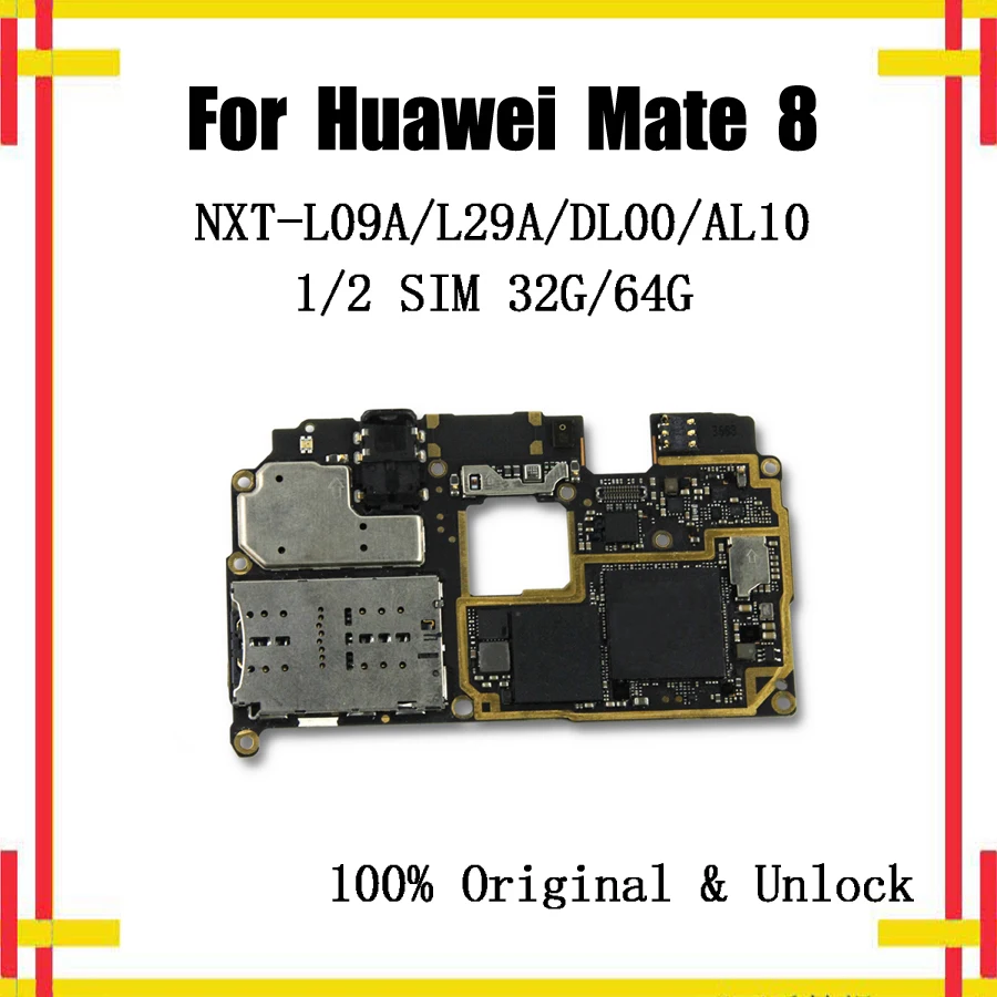 For Huawei Mate 8 NXT-L09A/L29A/DL00/AL10 Motherboard 32G 64G Unlocked Logic Board With Chips
For Huawei Mate 8 NXT-L09A/L29A/DL00/AL10 Motherboard 32G 64G Unlocked Logic Board With Chips