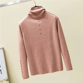 2020 Autumn & Winter New Arrival Core Yarn High Collar Sweater Slim Slimming Button Solid Color Pullover Sweater Free Shipping
2020 Autumn & Winter New Arrival Core Yarn High Collar Sweater Slim Slimming Button Solid Color Pullover Sweater Free Shipping