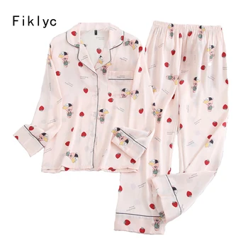 Fiklyc underwear women long pajamas sets for autumn elegant young girls nightwear indoor wear nighties cheap sleepwear NEW
Fiklyc underwear women long pajamas sets for autumn elegant young girls nightwear indoor wear nighties cheap sleepwear NEW