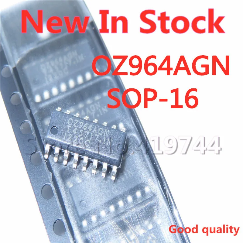 5PCS/LOT OZ964AGN OZ964 SOP-16 LCD power management chip In Stock NEW original IC
5PCS/LOT OZ964AGN OZ964 SOP-16 LCD power management chip In Stock NEW original IC
