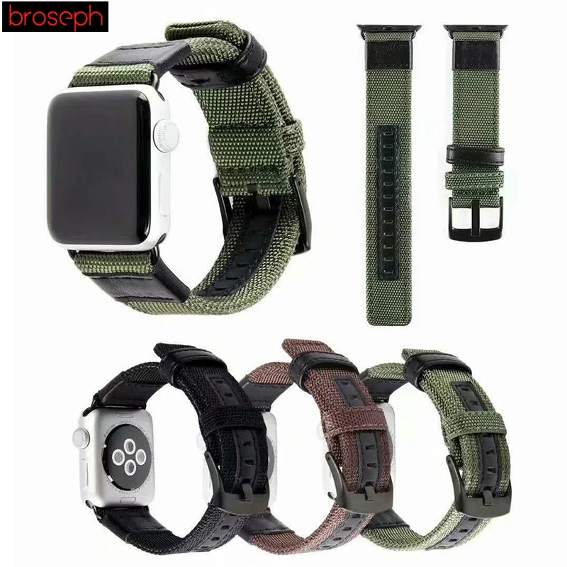 Watch Strap for Apple Watch Band 38mm 42mm 40mm 44mm Army Green Nylon Watch Band for iwatch Series 4 3 2 Wristband Belt Bracelet
Watch Strap for Apple Watch Band 38mm 42mm 40mm 44mm Army Green Nylon Watch Band for iwatch Series 4 3 2 Wristband Belt Bracelet