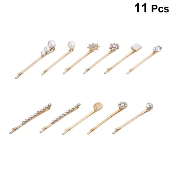 11 Pcs hairpins Attractive Alloy Hairpin Hair Clips Decoration for Girls Women 
11 Pcs hairpins Attractive Alloy Hairpin Hair Clips Decoration for Girls Women