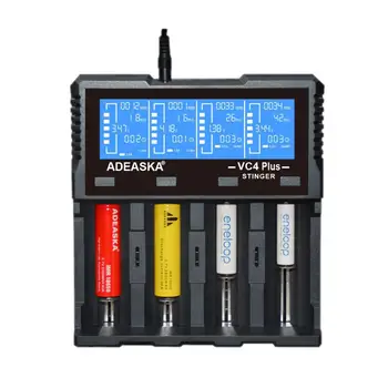 ADEASKA VC4 PLUS LCD Display USB Rapid Intelligent Charger for Li-ion/IMR/LiFePO4/Ni-MH 18650/26650 Battery
ADEASKA VC4 PLUS LCD Display USB Rapid Intelligent Charger for Li-ion/IMR/LiFePO4/Ni-MH 18650/26650 Battery