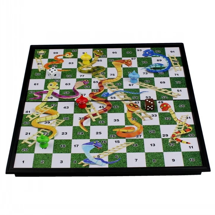 Generic Folding Snake Chess Portable Snakes And Ladders Board Game