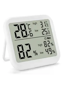 Indoor LCD Display High Low Temperature Humidity Memory Digital Thermometer Hygrometer Home Baby Room Temperature Humidity Meter
Indoor LCD Display High Low Temperature Humidity Memory Digital Thermometer Hygrometer Home Baby Room Temperature Humidity Meter