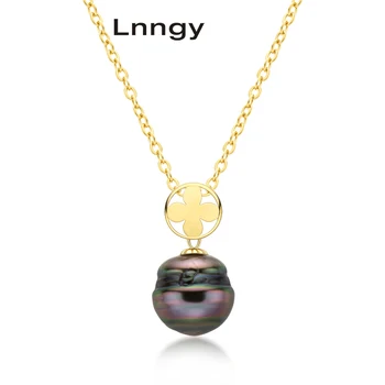 Lnngy 18K Solid Gold 8.5-9mm Tahitian Spiral Black Pearl Four-Leaf Clover Necklace Women Engagement Wedding Party Jewelry Gifts
Lnngy 18K Solid Gold 8.5-9mm Tahitian Spiral Black Pearl Four-Leaf Clover Necklace Women Engagement Wedding Party Jewelry Gifts