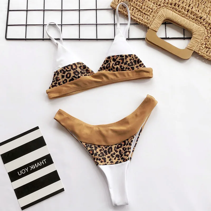 2019 High Leg Cut Bikini Women Leopard Patchwork Swimwear Female Push Up Swimsuit Splicing Bather Bathing Suit Swim Wear
2019 High Leg Cut Bikini Women Leopard Patchwork Swimwear Female Push Up Swimsuit Splicing Bather Bathing Suit Swim Wear