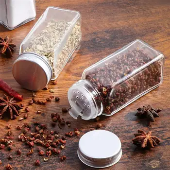 12Pcs Spice Jars Square Glass Containers Seasoning Bottle Spice Tins Condiment Containers Kitchen Organizer Tools with Cover Lid
12Pcs Spice Jars Square Glass Containers Seasoning Bottle Spice Tins Condiment Containers Kitchen Organizer Tools with Cover Lid