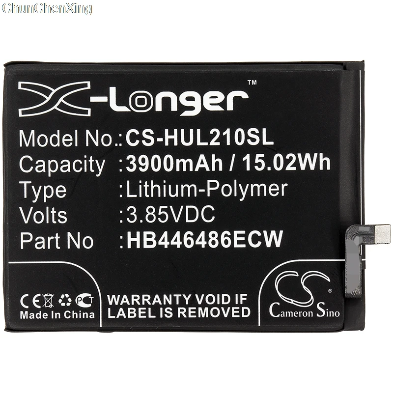 Аккумулятор Cameron Sino HB446486ECW 3900 мАч для Huawei P Smart Pro 2019 Z STK L21 Y9s 2019|Аккумуляторы