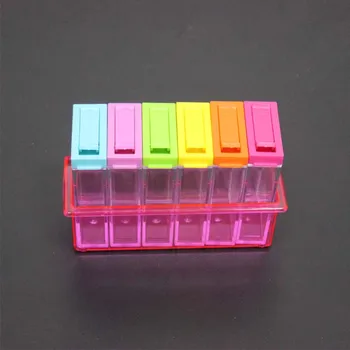 6pc/set Transparent Colorful Lid Plastic Spice Condiment Dispenser Seasoning Tool Box Cup Bottle Container Kit
6pc/set Transparent Colorful Lid Plastic Spice Condiment Dispenser Seasoning Tool Box Cup Bottle Container Kit