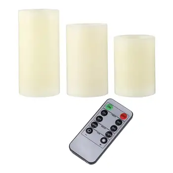 3PCS Cylinder Shape LED Candles Flameless Electric Candle Lights Decoration without Batteries with Remote Control for Party
3PCS Cylinder Shape LED Candles Flameless Electric Candle Lights Decoration without Batteries with Remote Control for Party