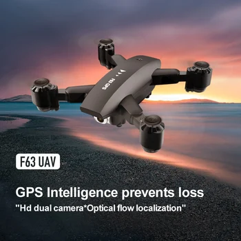 F63 Quadcopter Wireless RC Drone Dual Camera 4K Uav Gps Double Positioning RC Foldable Quadcopter Drone Gift Toys
F63 Quadcopter Wireless RC Drone Dual Camera 4K Uav Gps Double Positioning RC Foldable Quadcopter Drone Gift Toys