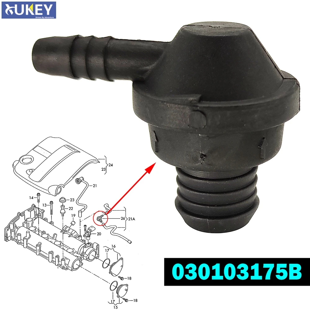For AUDI A1 A3 S3 8P VW Beetle Caddy 2k Golf ESTATE Jetta Polo 9N 6R 6C EOS Touran Engine Breather Hose One Way Valve 030103175B
For AUDI A1 A3 S3 8P VW Beetle Caddy 2k Golf ESTATE Jetta Polo 9N 6R 6C EOS Touran Engine Breather Hose One Way Valve 030103175B