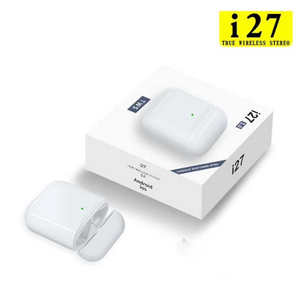 Mini i27 TWS 1:1 Air Pop Up Bluetooth 5.0 Earphone Wireless Smart Touch Control Earbuds support Smartphones for ios android pro3 
Mini i27 TWS 1:1 Air Pop Up Bluetooth 5.0 Earphone Wireless Smart Touch Control Earbuds support Smartphones for ios android pro3