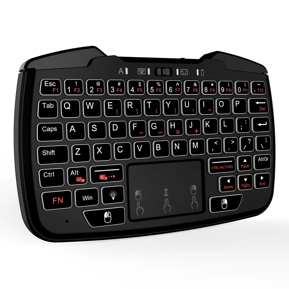 Rii RK707 2.4GHz Wireless Game Controller Game Keyboard Game Mouse Combo with Touchpad White Backlit Turbo Vibration Function
Rii RK707 2.4GHz Wireless Game Controller Game Keyboard Game Mouse Combo with Touchpad White Backlit Turbo Vibration Function