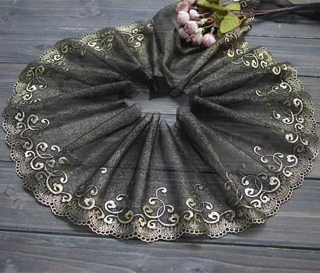Lace Trim 5 Meters Gold Tulle Gauze Mesh Embroidered Fabric Ribbon Tapes for Clothes Doll Bra Cloth 16cm 6.29" wide L11C193A5
Lace Trim 5 Meters Gold Tulle Gauze Mesh Embroidered Fabric Ribbon Tapes for Clothes Doll Bra Cloth 16cm 6.29" wide L11C193A5