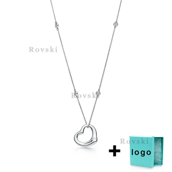 XL TFX TTFF Rllen Original Silver Love Necklace Inlaid with Diamonds Suitable for Women's Party Jewelry Wholesale Free Delivery.
XL TFX TTFF Rllen Original Silver Love Necklace Inlaid with Diamonds Suitable for Women's Party Jewelry Wholesale Free Delivery.