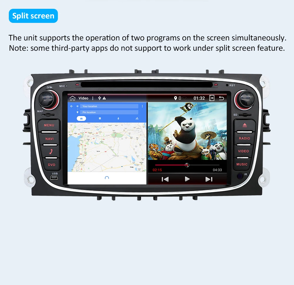 Excellent 2 din Android Car DVD Multimedia Player GPS Navi For Ford For Focus2 Mondeo Galaxy Wifi Audio Radio Stereo Head Unit Free Canbus 44