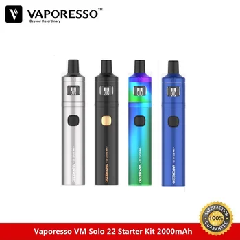 

Original Vaporesso VM Solo 22 Kit 2000mAh Vape Pen with 2ml Vape Tank EUC CCELL Coil EUC Mesh Core E-cigarette VS SKY Solo Kits