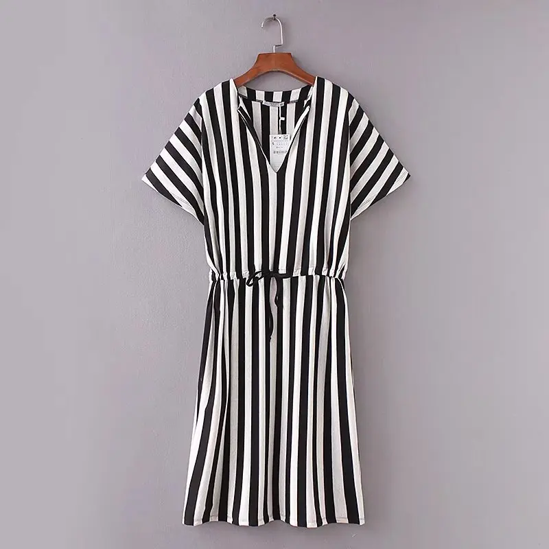 2018 Western Style Spring And Summer WOMEN'S Dress New Style Loose-Fit Striped Dress
2018 Western Style Spring And Summer WOMEN'S Dress New Style Loose-Fit Striped Dress