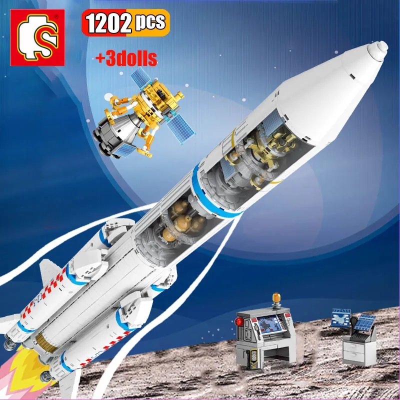 SEMBO 1202Pcs City Space Series Building Block Aerospace Carrier Rocket Space Shuttle Launch Model Educational Toy For Children
SEMBO 1202Pcs City Space Series Building Block Aerospace Carrier Rocket Space Shuttle Launch Model Educational Toy For Children