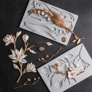 European Relief Camellia Peony Rose Magnolia Cherry Blossom Silicone Mold for Fondant Cake Decor, Cookies, Bakeware Tools
European Relief Camellia Peony Rose Magnolia Cherry Blossom Silicone Mold for Fondant Cake Decor, Cookies, Bakeware Tools