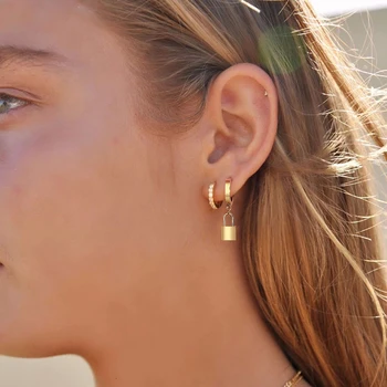 Vnox Stylish Punk Dangle Earrings for Men Women Stainless Steel Lock Drop Earrings Rock Unisex Brincos
Vnox Stylish Punk Dangle Earrings for Men Women Stainless Steel Lock Drop Earrings Rock Unisex Brincos