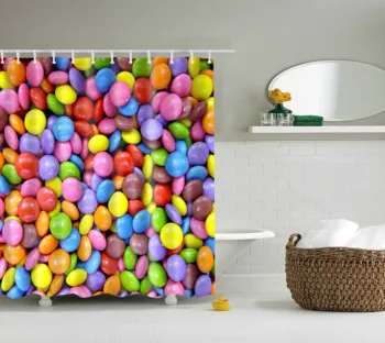 Waterproof Thicken Polyester 3D Shower Curtain Sweet Jelly Beans Mildew Proof Bath Tub Curtain with 12 pcs Hooks
Waterproof Thicken Polyester 3D Shower Curtain Sweet Jelly Beans Mildew Proof Bath Tub Curtain with 12 pcs Hooks