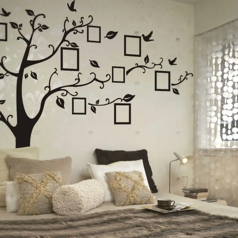 PVC Wall Decals Large Family Photo Frame Tree Bird Quotes Wall Sticker Art Decals Home Decor Black 3D DIY Mural Art Home Decor
PVC Wall Decals Large Family Photo Frame Tree Bird Quotes Wall Sticker Art Decals Home Decor Black 3D DIY Mural Art Home Decor